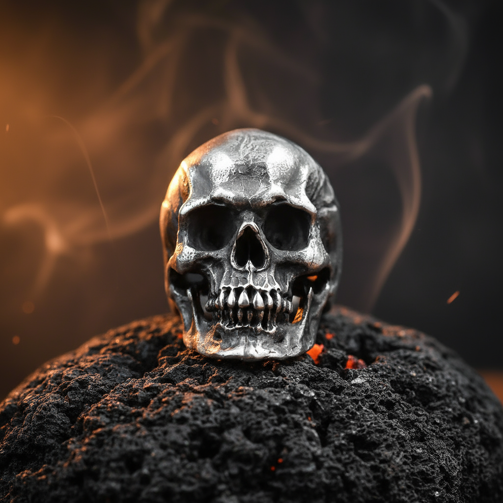 Skull Dark Steel Ring