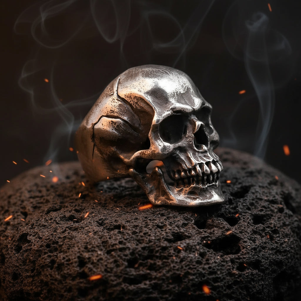 Skull Dark Steel Ring
