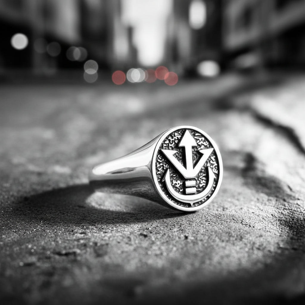 Anillo de sello con escudo real