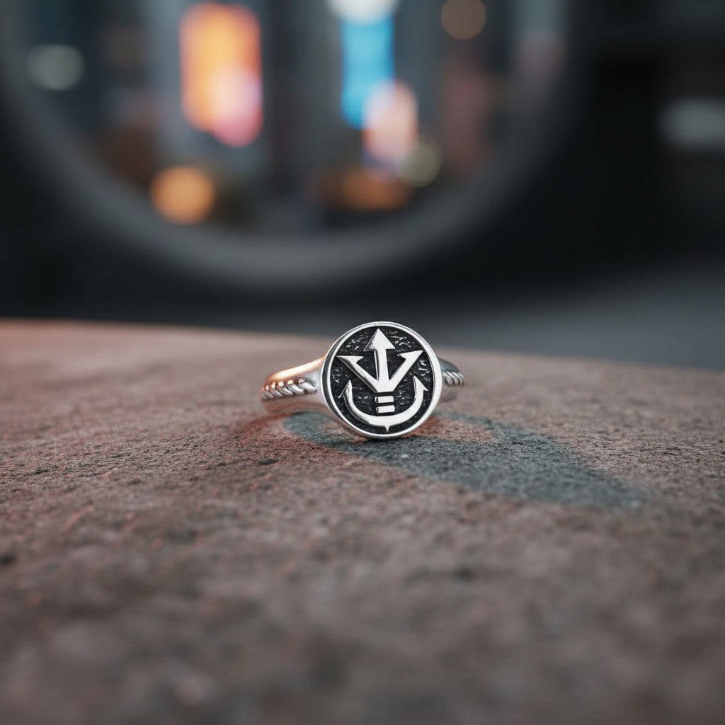Anillo de sello con escudo real