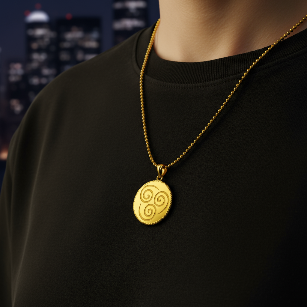 Elemental Discs Pendants – Air, Water, Earth, Fire