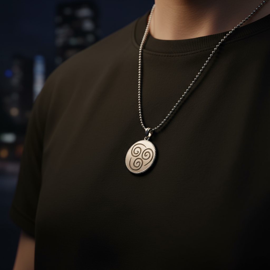 Elemental Discs Pendants – Air, Water, Earth, Fire