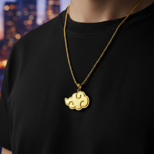 Cloud Pendant – Solid 14K Gold Edition