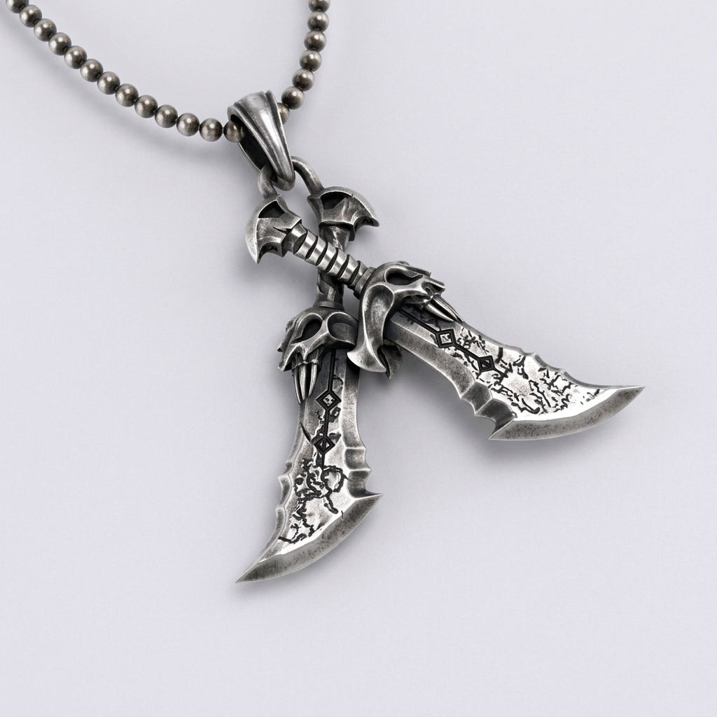 Crossed Chaos Blades Pendant