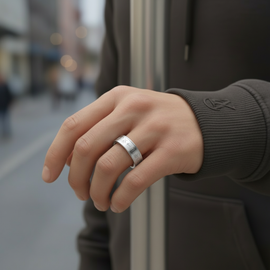 Digital Monsters Holy Ring in 14k Gold