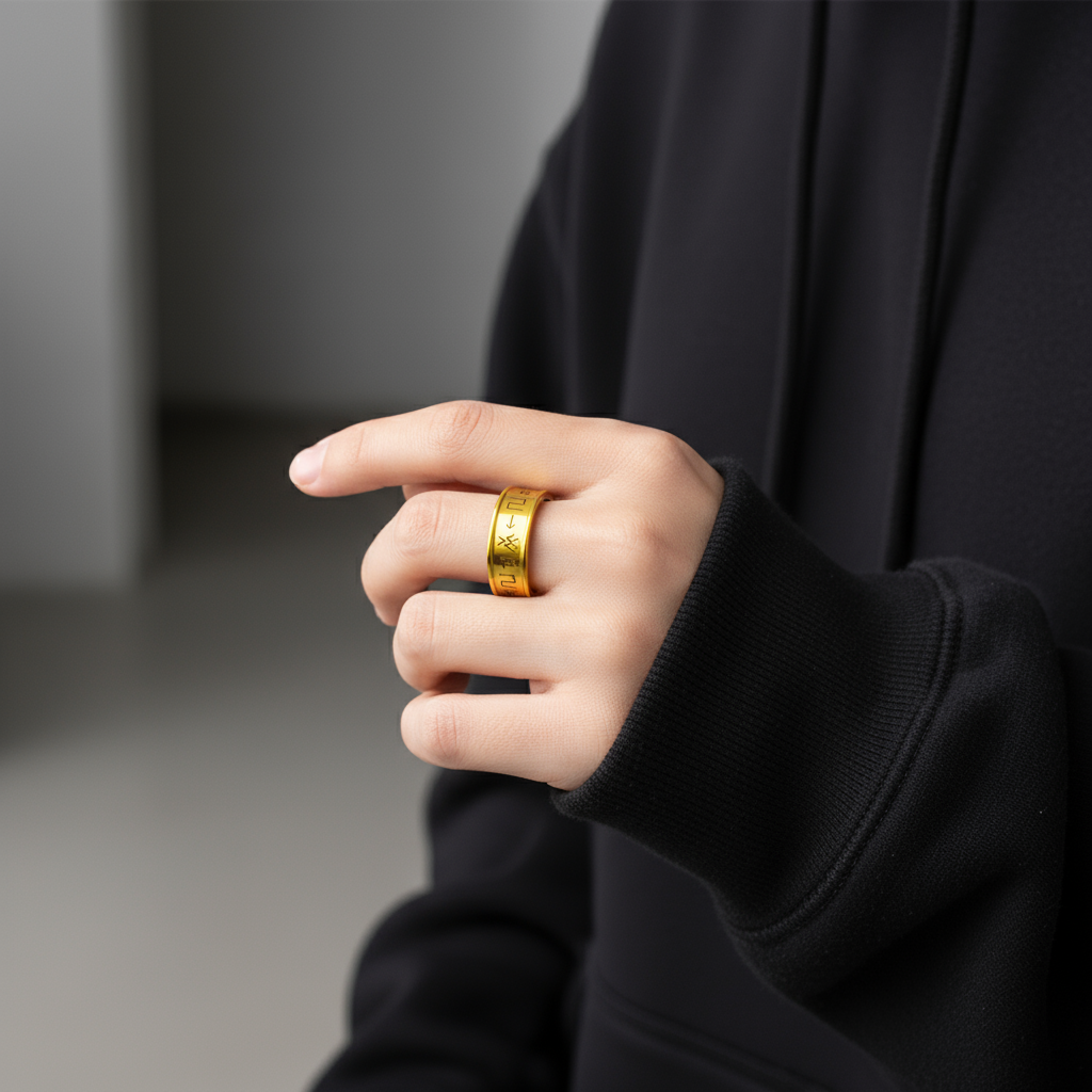 Digital Monsters Holy Ring in 14k Gold