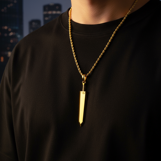 Dragon Slayer Sword Pendant in 14K Gold