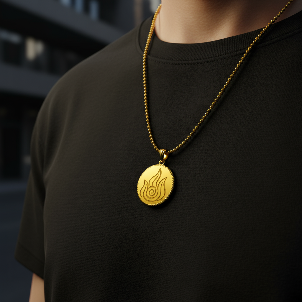 Elemental Discs Pendants – Air, Water, Earth, Fire