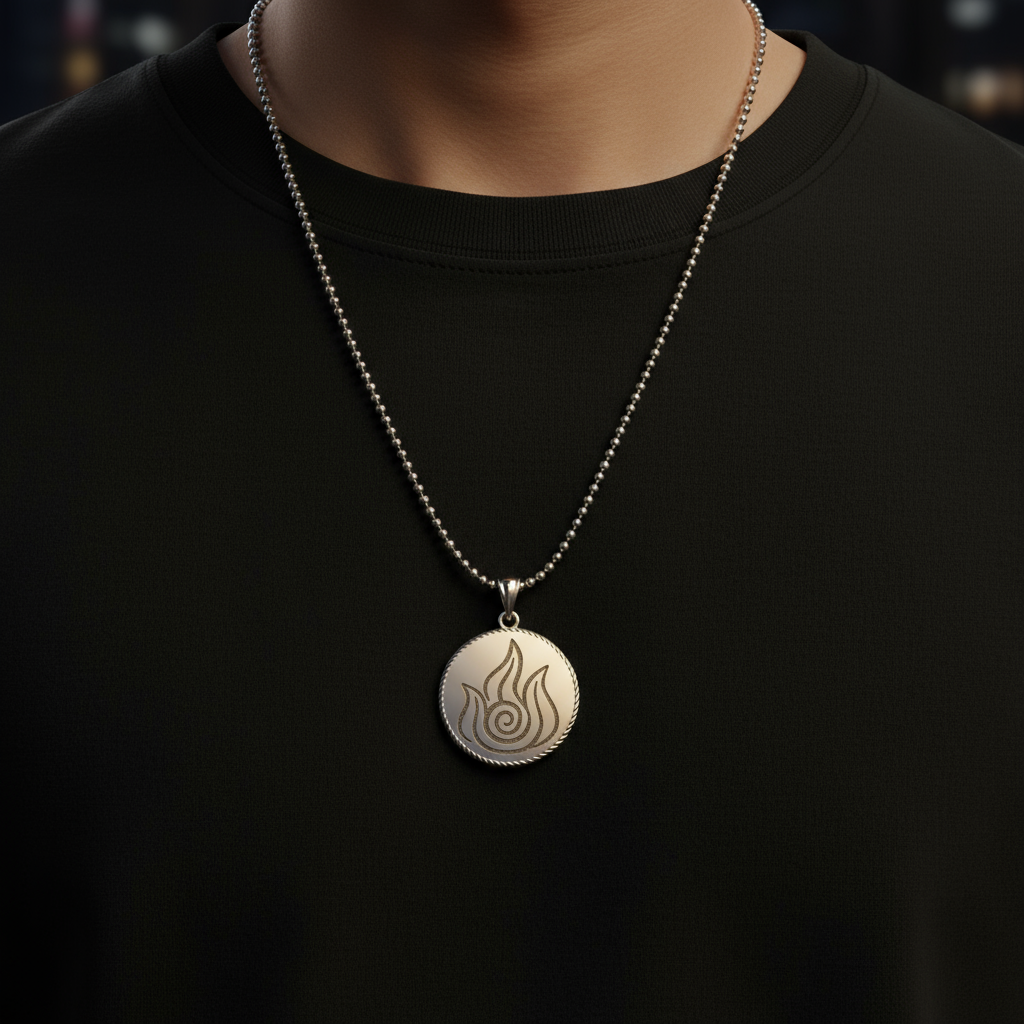 Elemental Discs Pendants – Air, Water, Earth, Fire