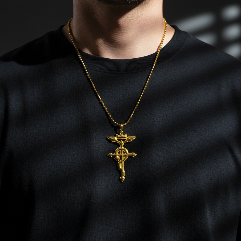 Flamel Pendant in Solid 14K Gold