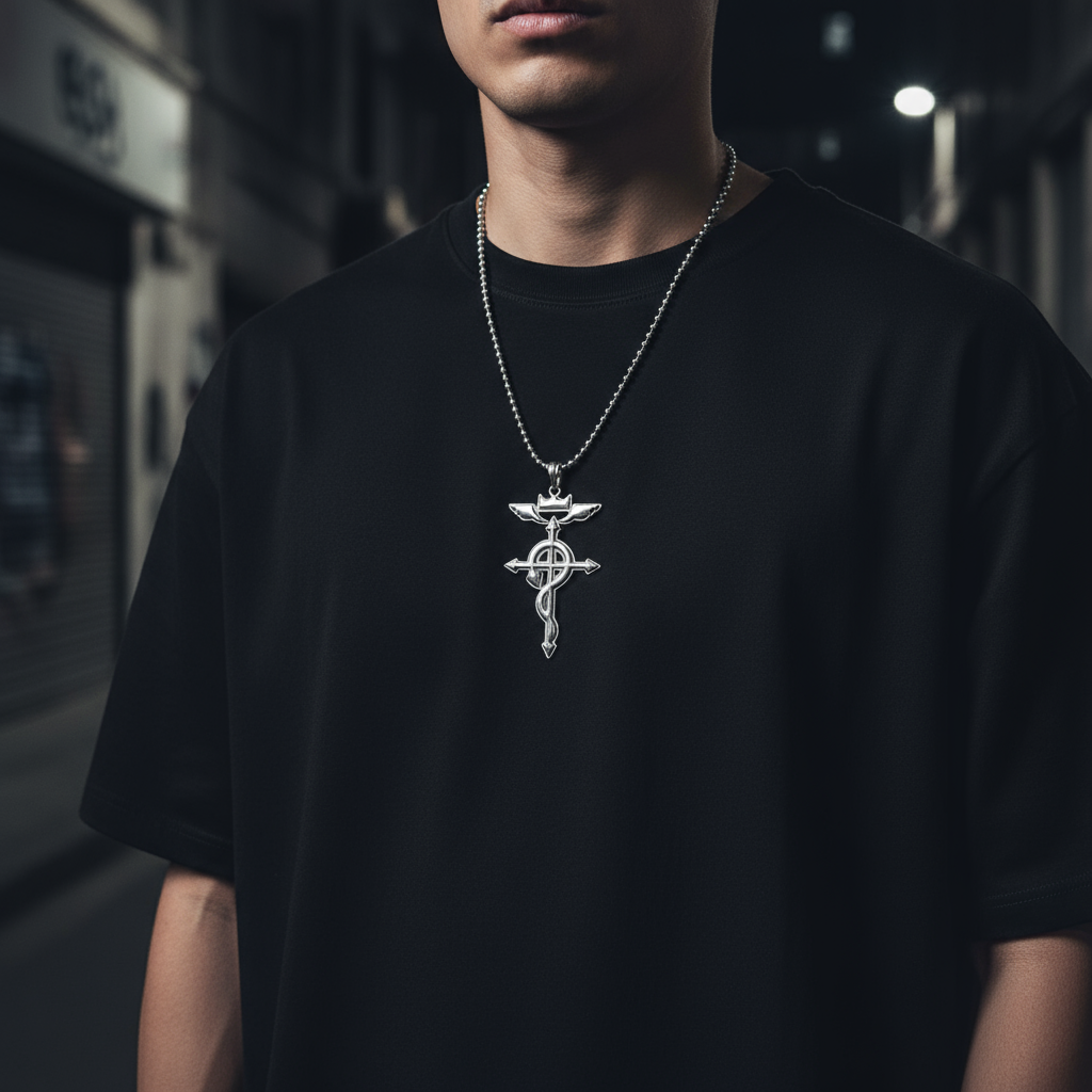 Flamel Pendant in Solid 14K Gold