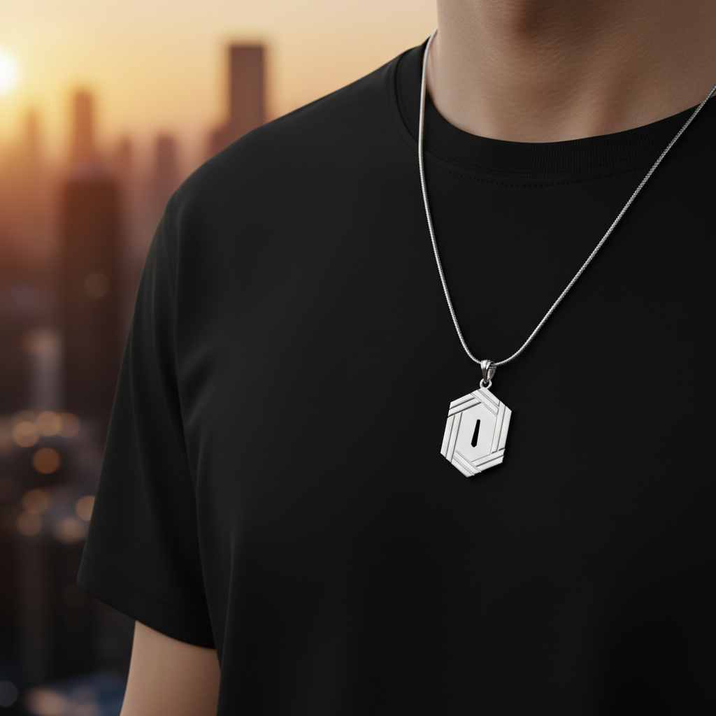Whirlpool Crest Handguard Pendant in 14K Gold