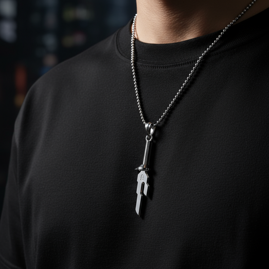 14K Gold Inverted Spear Pendant