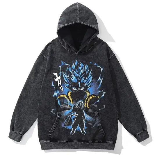 Anime-Inspired Super Saiyan Blue Go-Hoodie - Premium Quality