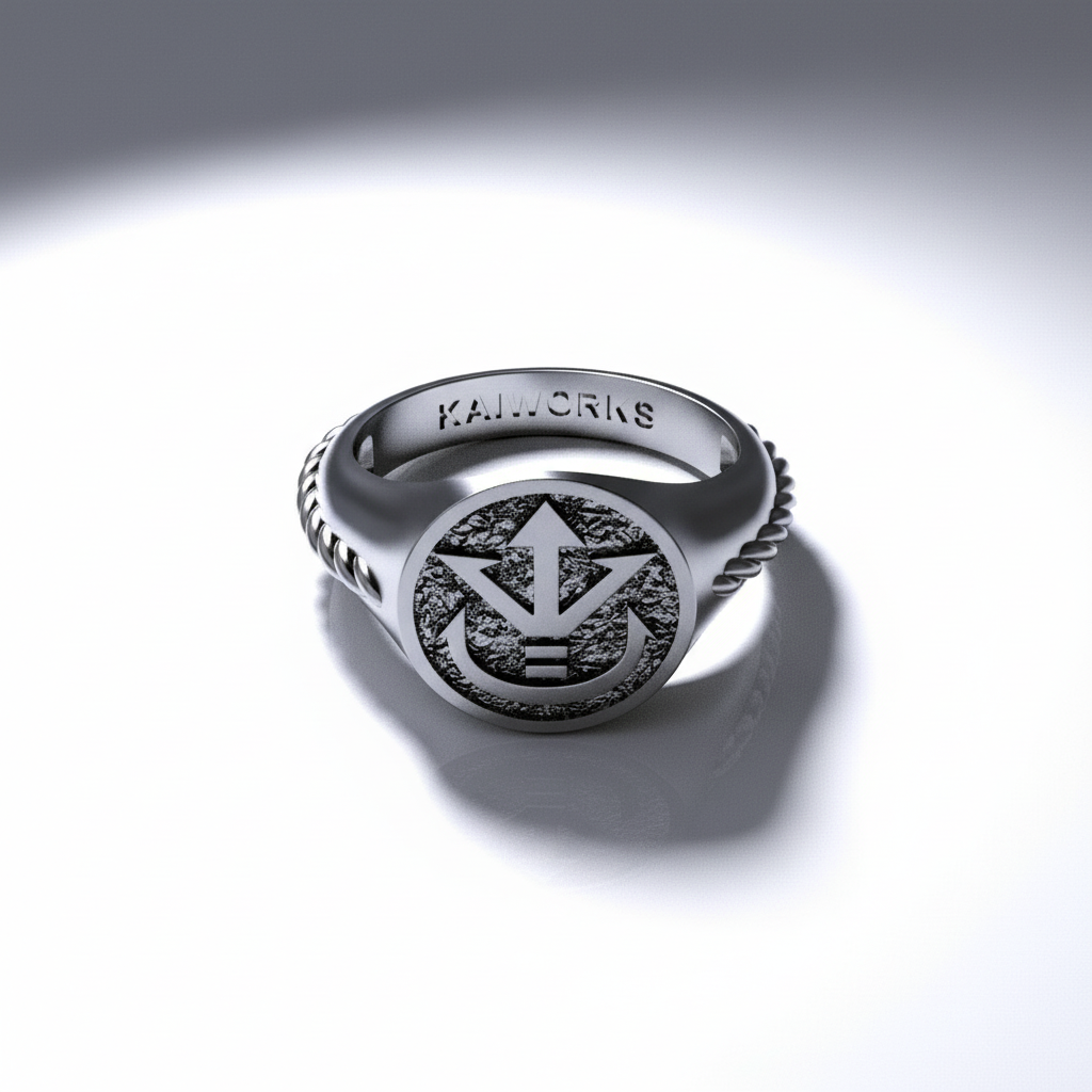 Anillo de sello con escudo real