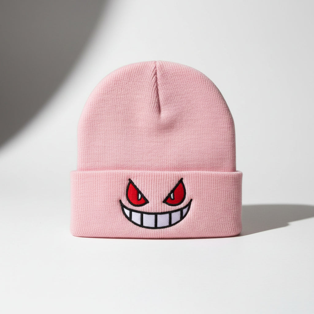 Cartoon Eyes Embroidered Anime Beanie