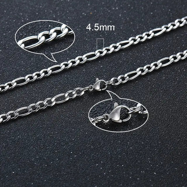 Gold Figaro Chain Necklace Set - Stylish Jewelry