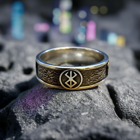 Sacrifice Ring Band - Anime Inspired featuring intricate design on solid sterling silver.