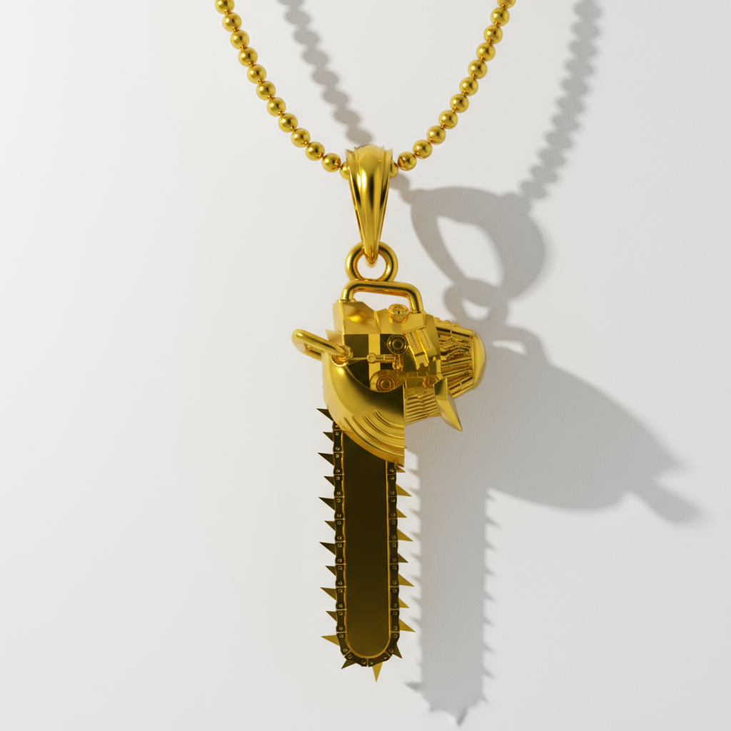 Chainsaw Head Pendant