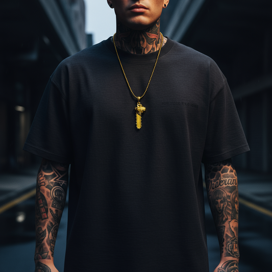 Chainsaw Man Pendant in 14K Gold