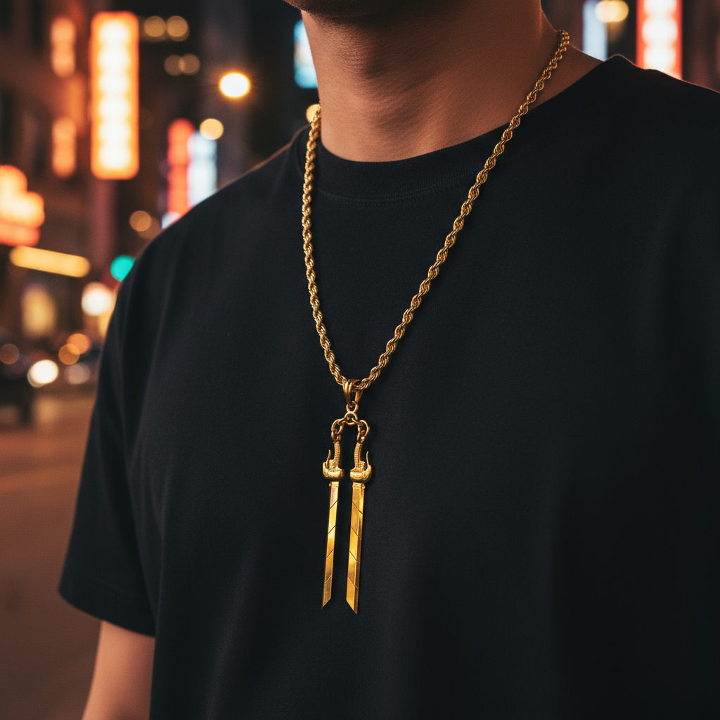 Dual Blade of Ascent Pendant