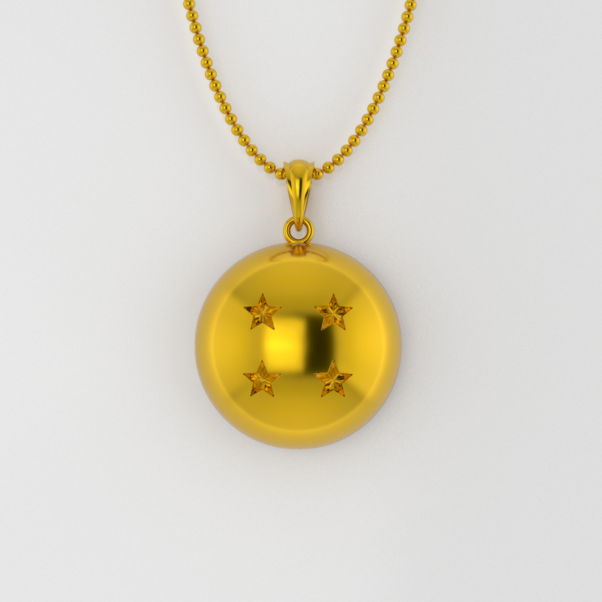 Four Star Pendant in 14K Gold