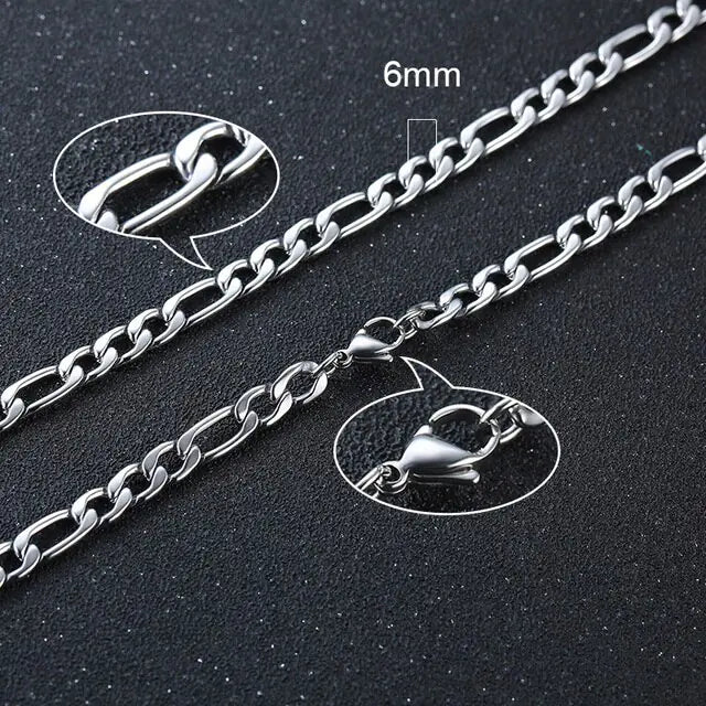 Gold Figaro Chain Necklace Set - Stylish Jewelry