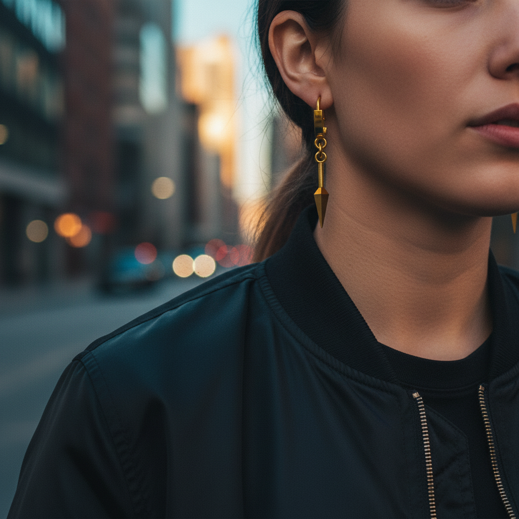 14K Gold Kunai Earrings