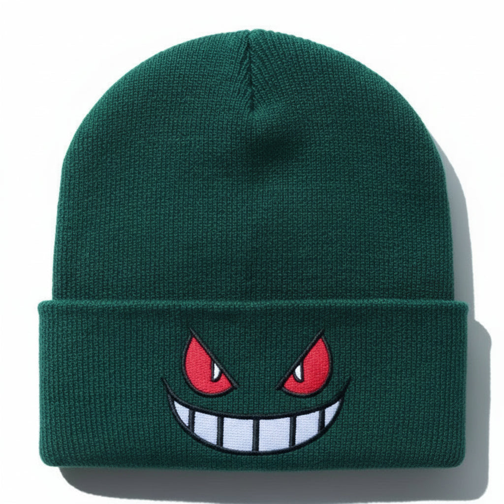 Cartoon Eyes Embroidered Anime Beanie