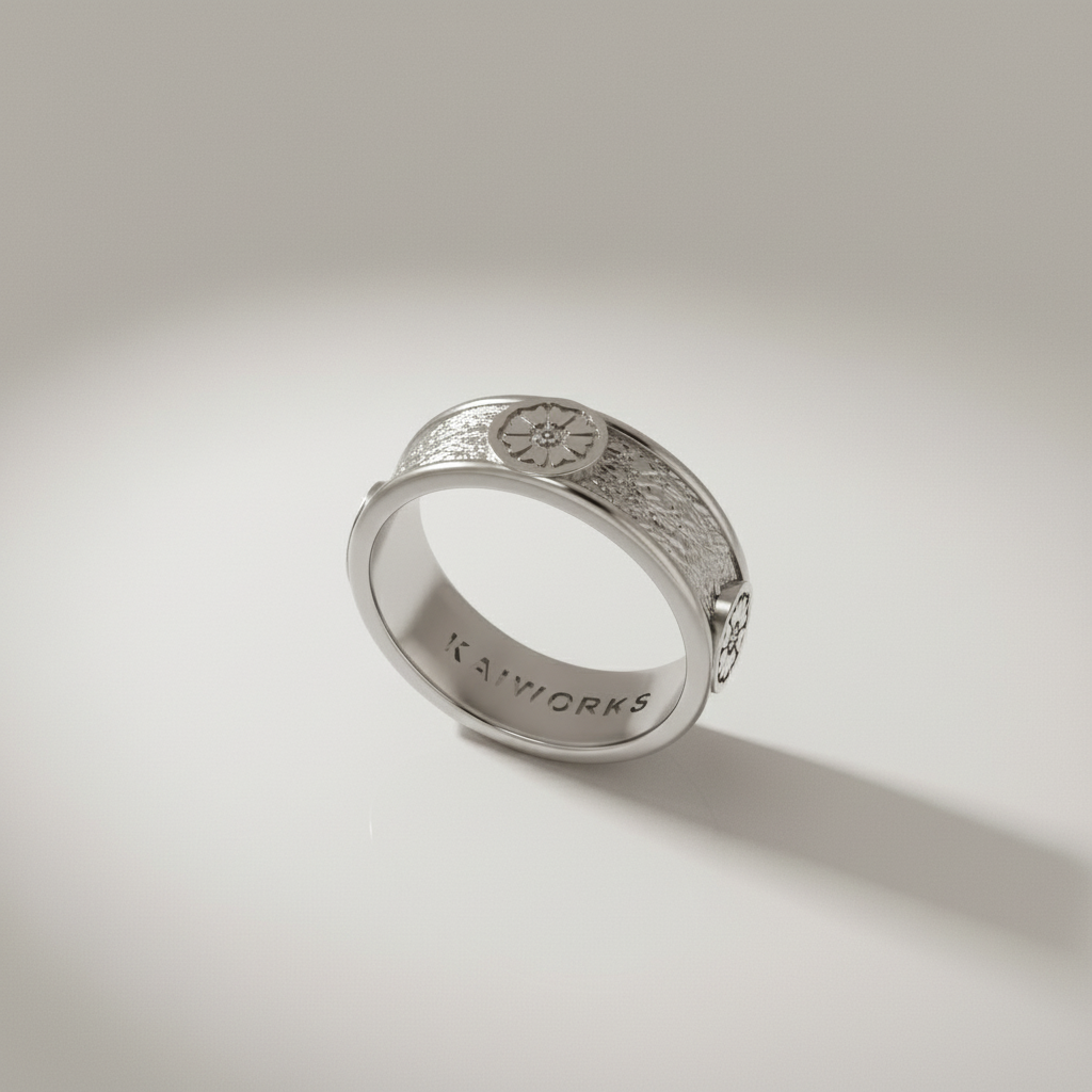 White Lotus Ring Band
