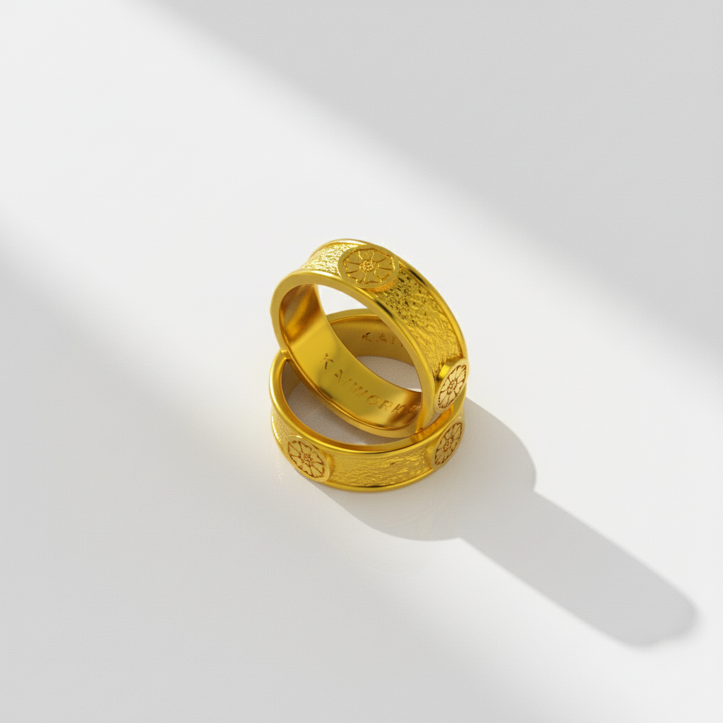 White Lotus Ring Band