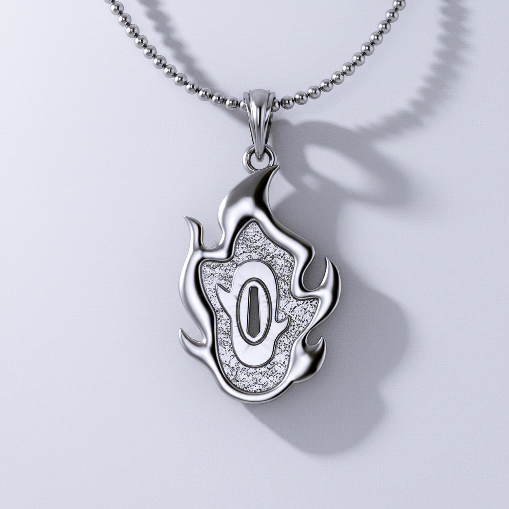 Flame Swordsman Handguard Pendant