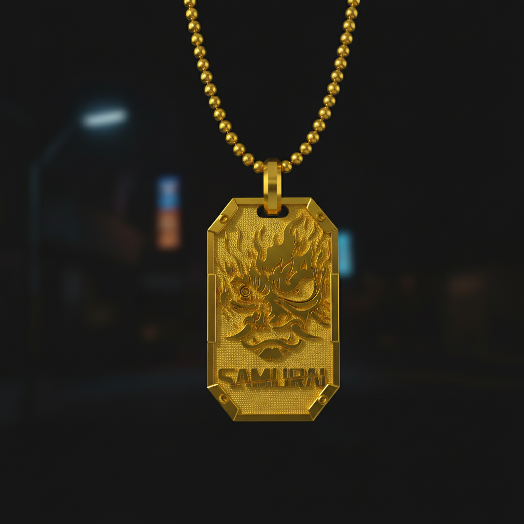 Cyberpunk Samurai Pendant