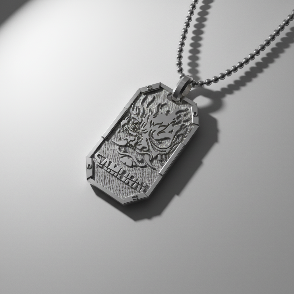Cyberpunk Samurai Pendant