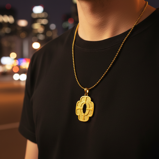 Sound Handguard Pendant in 14K Gold