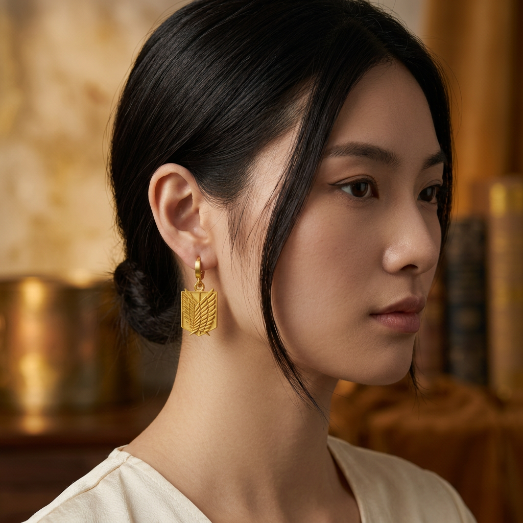 Wings of Valor Earrings in 14K Gold