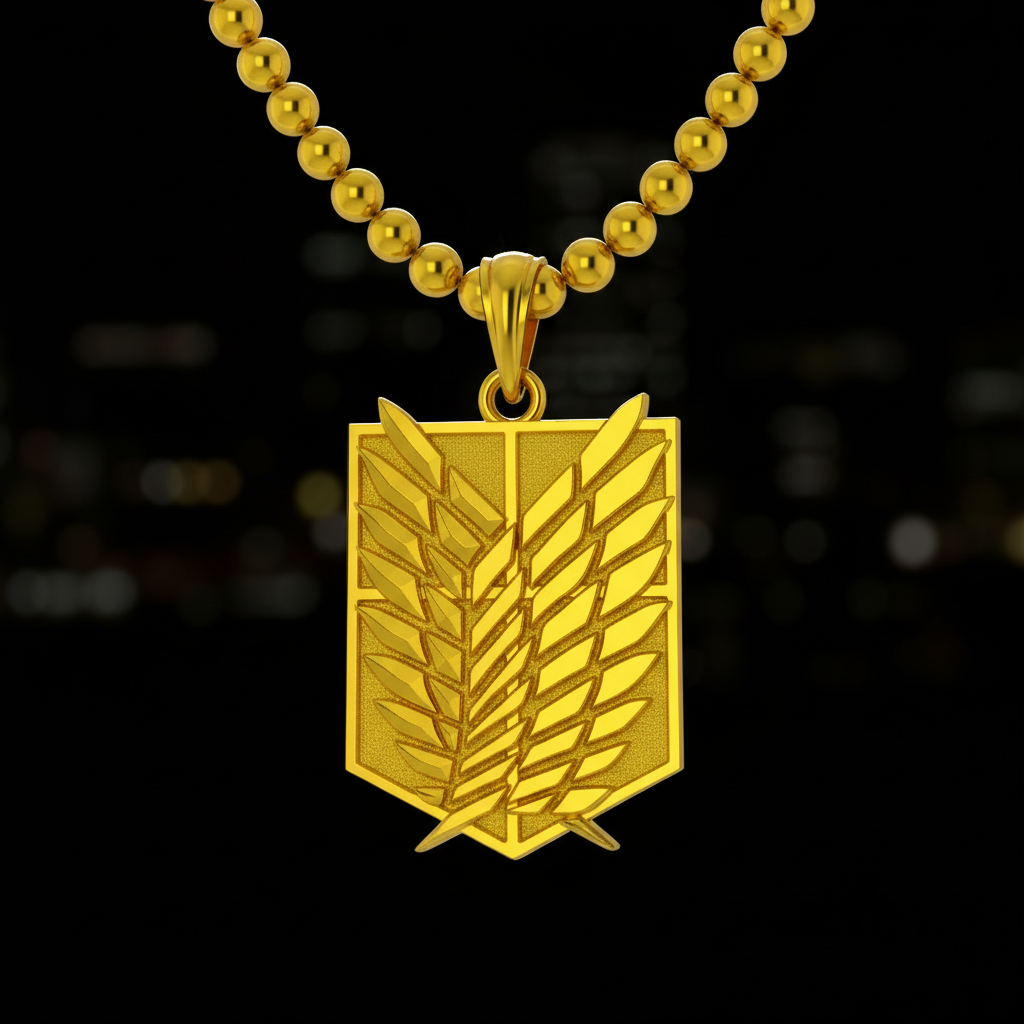 Wings of Valor Pendant in Solid 14K Gold