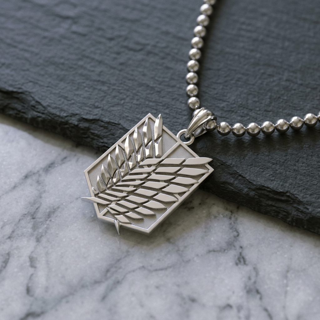Wings of Valor Pendant in Solid 14K Gold
