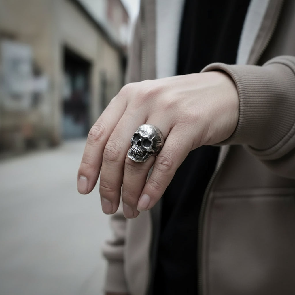 Skull Dark Steel Ring