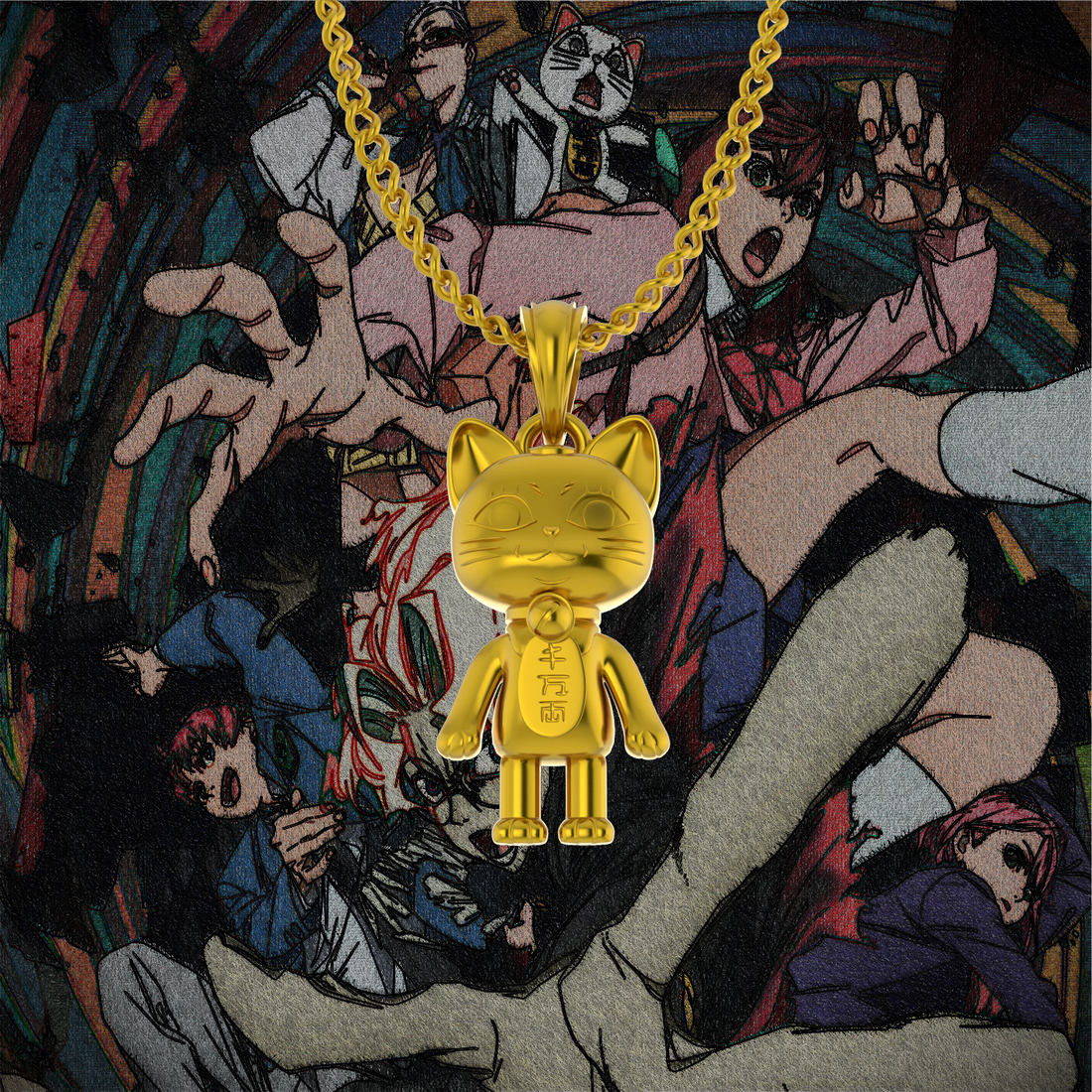 Turbo Granny Cat Pendant: A Lucky Charm for Dan Da Dan Fans