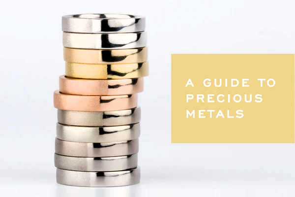 A Guide to Precious Metals for Fine Jewelry: 10k Gold, 14k Gold, Sterling Silver, Antique Silver, and Vermeil