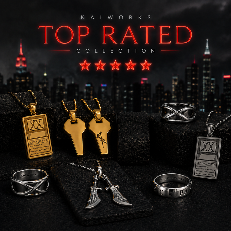 Showcase of Our Highest Rated Pieces - Explore our handpicked favorites at Kaiworks, featuring top-rated, anime and video game-inspired jewelry.