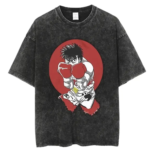 Camiseta cuadrada vintage Ippo Anime