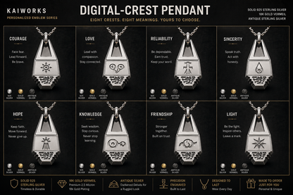 Digital-Crest Pendant – Anime Inspired