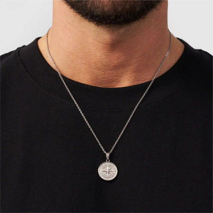 Collares con brújula en capas para hombres