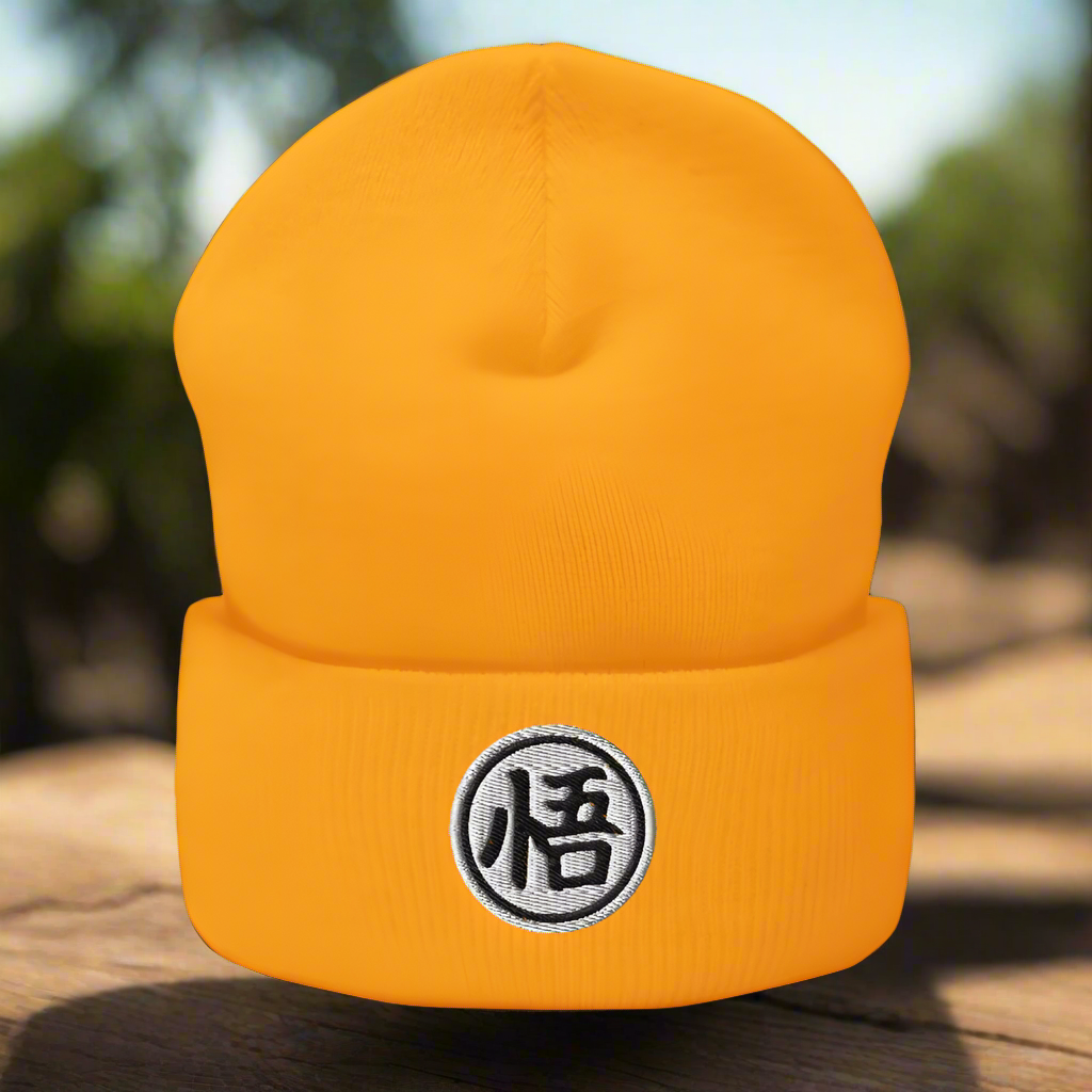 Goku-Kanji Cuffed Beanie – Embrace the Wisdom of Goku