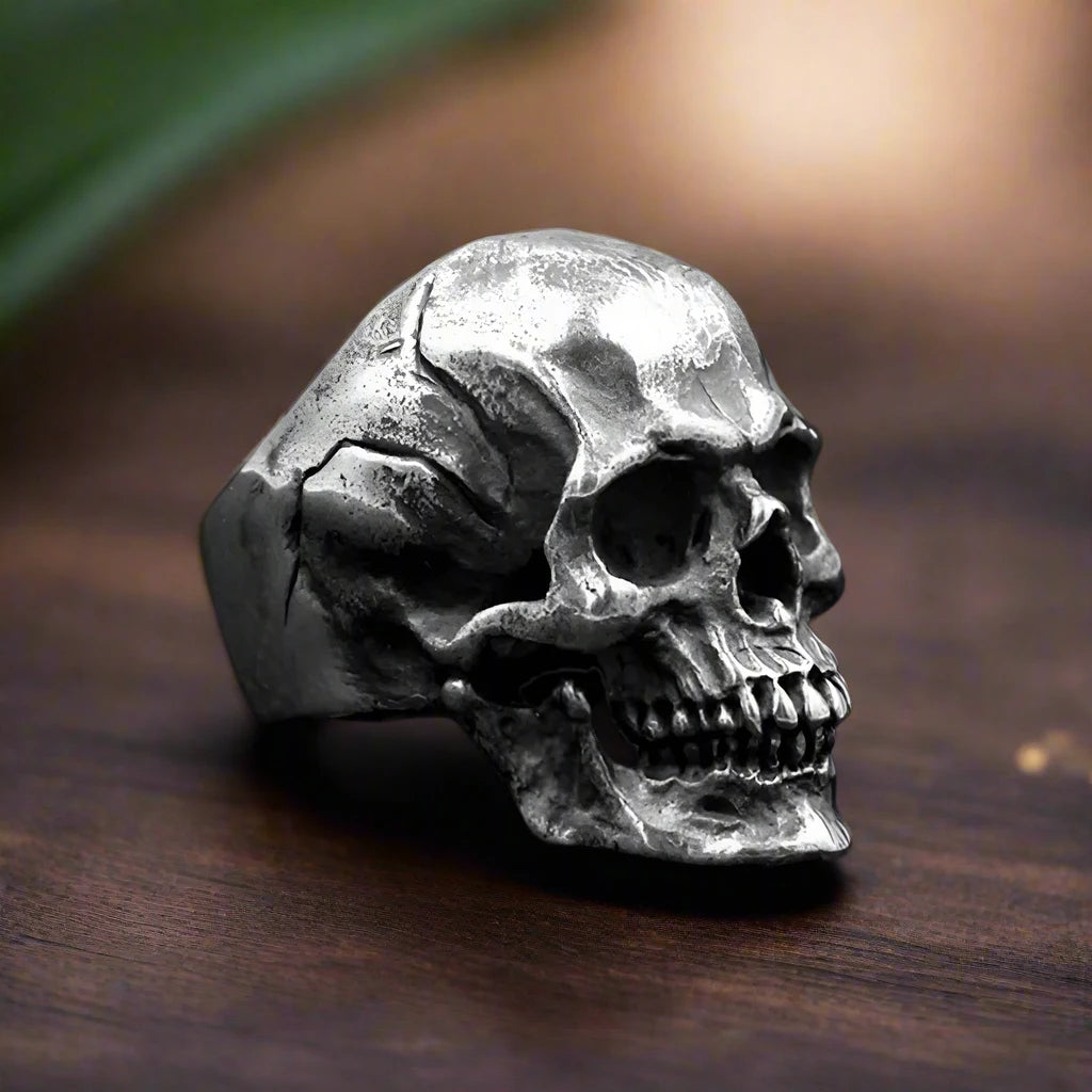 Berserk Skull Dark Steel Ring