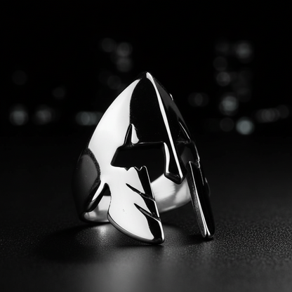 Spartan Valor Helmet Ring in Stainless Steel
