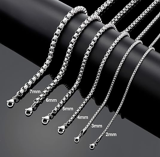 Silver Round Box Chains