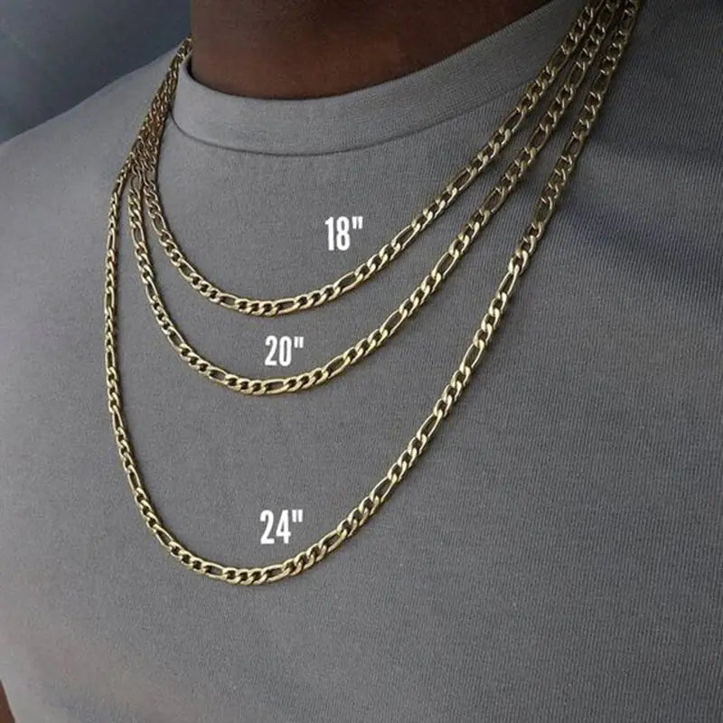 Figaro Chain Necklace Set